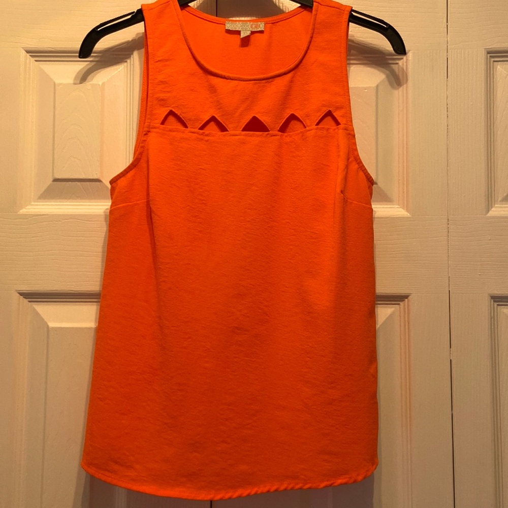 Gianni Bini Neon Orange Cutout Tank